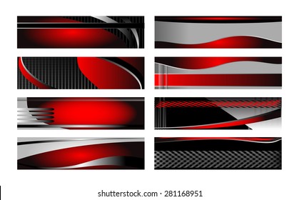 Website header or banner set 