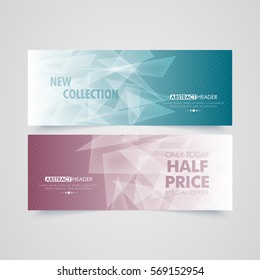 Website header or banner set .