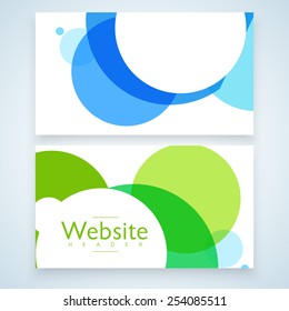 Website header or banner set with abstract design for your business.
