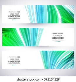 Website header or banner set, Abstract wavy lines.Vector illustration for your business presentations. EPS10.