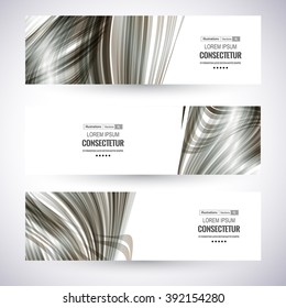 Website header or banner set, Abstract wavy lines.Vector illustration for your business presentations. EPS10.