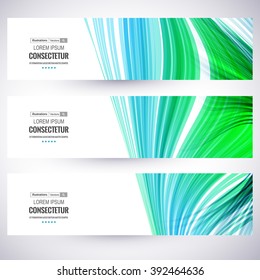 Website header or banner set, Abstract wavy lines.Vector illustration for your business presentations. EPS10.
