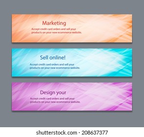 Website header or banner set with beautiful design