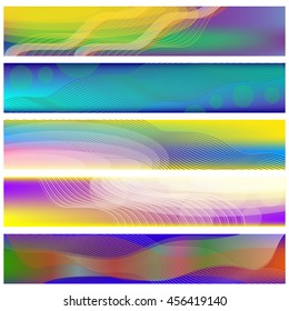 Website header or banner set. Business design horizontal template. Vector illustration.
