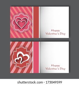 Website header or banner set design for Happy Valentines Day. 