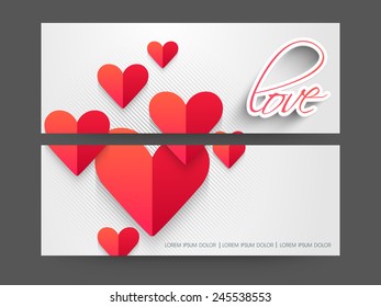 Cabeçalho do site ou design de conjunto de banner para Happy Valentines Day. 