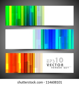 Website header or banner set. EPS 10.