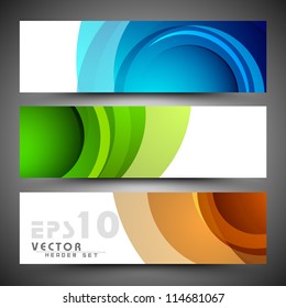 Website header or banner set. EPS 10.