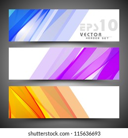 Cabeçalho do site ou conjunto de banner. EPS 10.