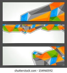 Website header or banner set. EPS 10. 