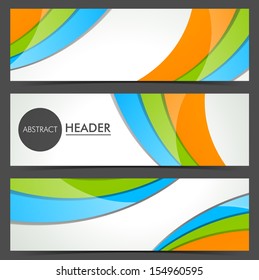 Website header or banner set. EPS 10. 