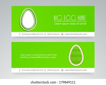 Website header or banner set for Happy Easter day 