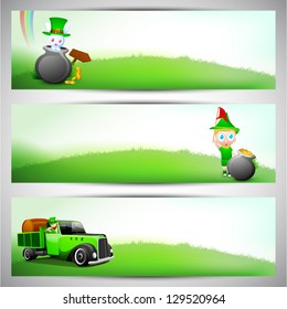 Website header or banner set for St. Patrick's Day celebration.