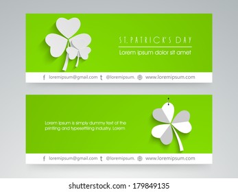 Website header or banner set for St. Patrick's Day