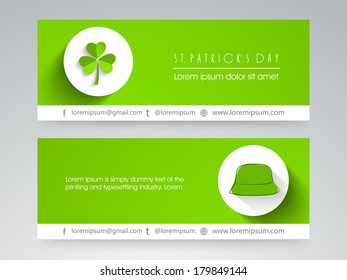 Website header or banner set for St. Patrick Day