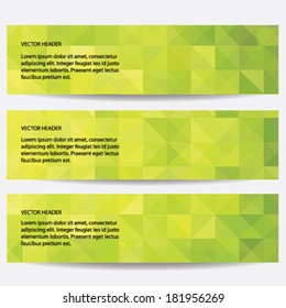  Website header or banner set. Vector illustration.
