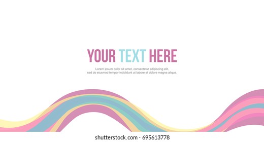 Website header colorful wave design