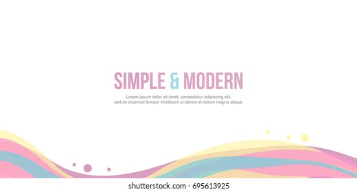Website header colorful wave design
