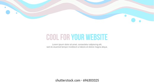 Website header colorful wave design