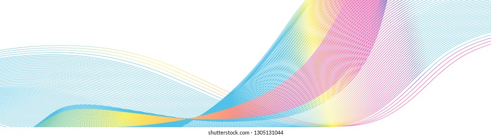 Website header design. Modern abstract background design with flowing wavy colorful lines and shapes. Vector illustration, editable can be used on promotional materials like brochures or posters.