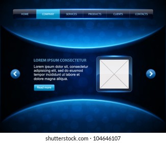 Website header design template. Vector illustration eps 10.