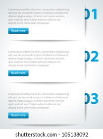 Website header design template. Vector illustration eps 10.