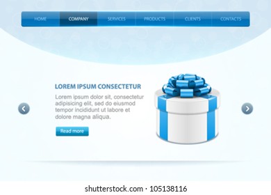 Website header design template. Vector illustration eps 10.