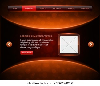 Website header design template. Vector illustration eps 10.