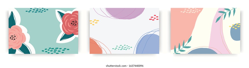 Website header social media advertisement sale brochure templates. Isolated vector banner templates. Hand drawn creative universal. Abstract scribbles doodles bright colors.