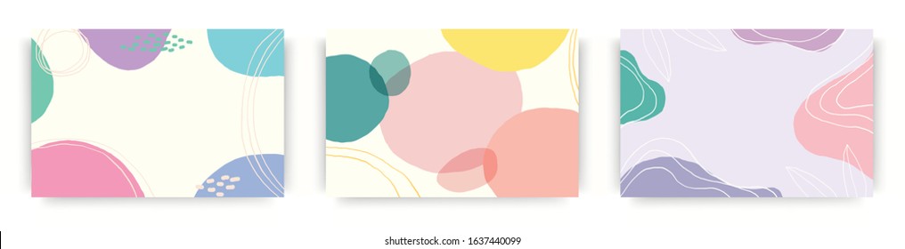 Website header social media advertisement sale brochure templates. Isolated vector banner templates. Hand drawn creative universal. Abstract scribbles doodles bright colors.