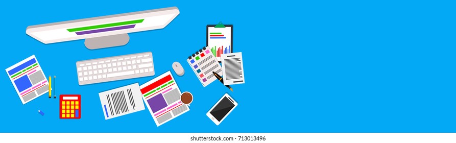 Website headers or banners design with infographics design.