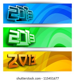 Website Headers or Banners for Happy New Year. EPS 10