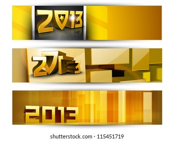 Website Headers or Banners for Happy New Year. EPS 10