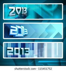 Website Headers or Banners for Happy New Year. EPS 10