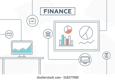 Website Headers or Promotion Banners Templates and Flat Icons Design.
