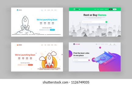 Website Hero Image or Landing Pages Set. Website Hero Image or Landing Pages Set.