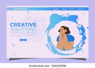 website home page, with cool color designs, and good color gradations you can use for your website needs.
