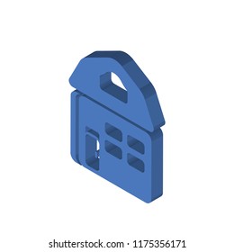Website Home Page isometric left top view 3D icon