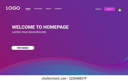  Website homepage header landing web page template gradation color purple