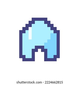 Website homepage pixelated RGB color ui icon. Start page at browser. Simplistic filled 8bit graphic element. Retro style design for arcade, video game art. Editable vector isolated image