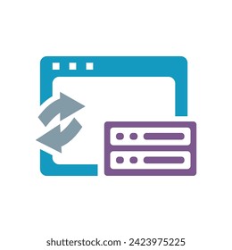 Website Hosting Flat Colorful Icon Isolate On White Background Vector Illustration | Seo Icons