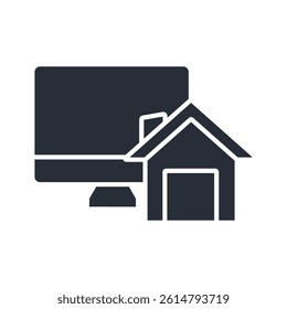 website house icon icon collection .design style with background