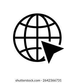 Website icon. Black vector illustration.