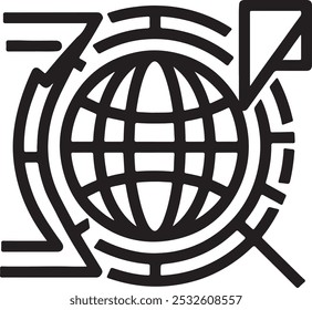 Icono de Sitio web negro silueta de Vector 