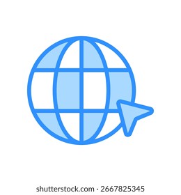 Webseiten-Symbol blau Farbe Vektorgrafik