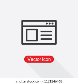Website Icon, 
Browser Icon Vector Illustration Eps10