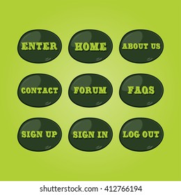 website icon button set theme vector art illustration