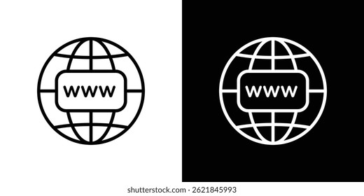 Website icon concept stroke on white background