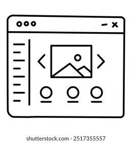 Design de ícone do site. Representando a Internet. Design. Desenvolvimento. Presença digital. Ícone de vetor.