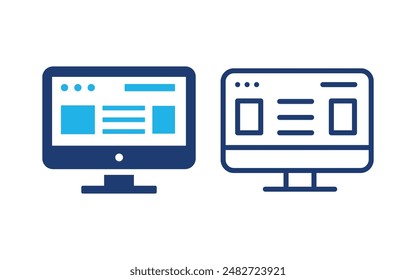 Ilustración vectorial de diseño de iconos de Sitio web. Icono de marketing digital